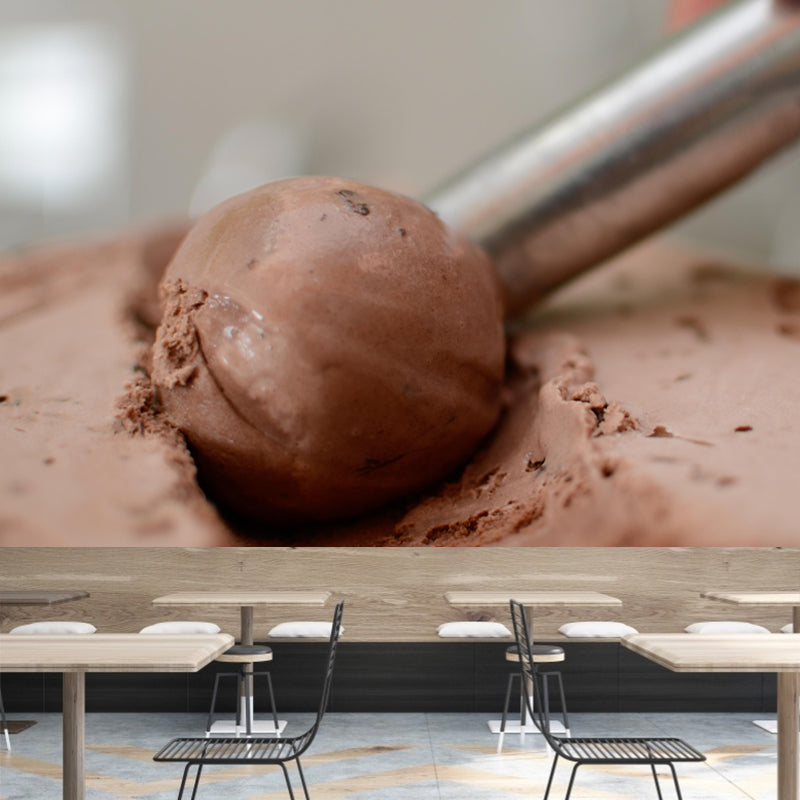 Customized Ice Cream Pattern Mural Wallpaper Mildew Resistant Commerce Shop