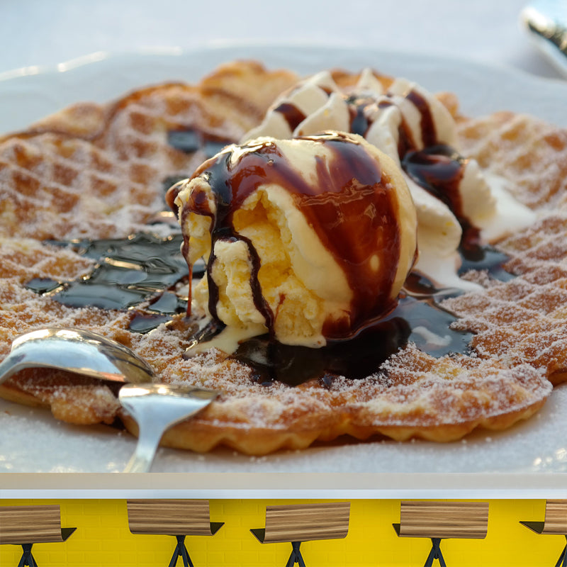 Ice Cream Mural Wallpaper Wall Covering Environment Friendly Commerce Shop