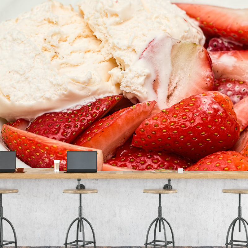 Ice Cream Mural Wallpaper Wall Covering Environment Friendly Commerce Shop