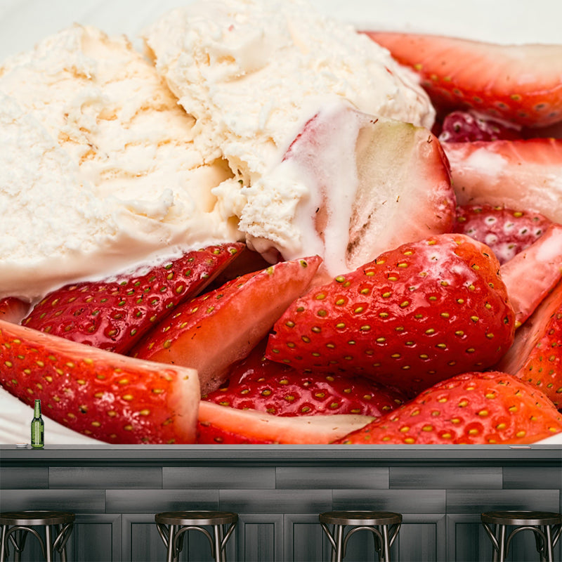 Ice Cream Mural Wallpaper Wall Covering Environment Friendly Commerce Shop