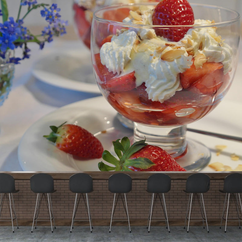 Customized Ice Cream Mural Wallpaper Wall Covering Environmental Commerce Shop