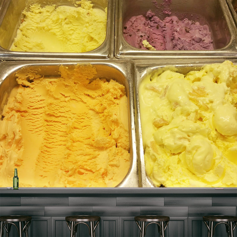 Mural de Pared Moderno de Postre Murales Pelable para Restaurante