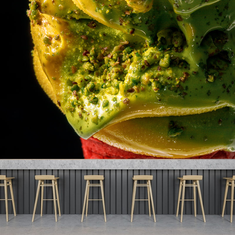 Customized Ice Cream Mural Wallpaper Environment Friendly Commerce Shop