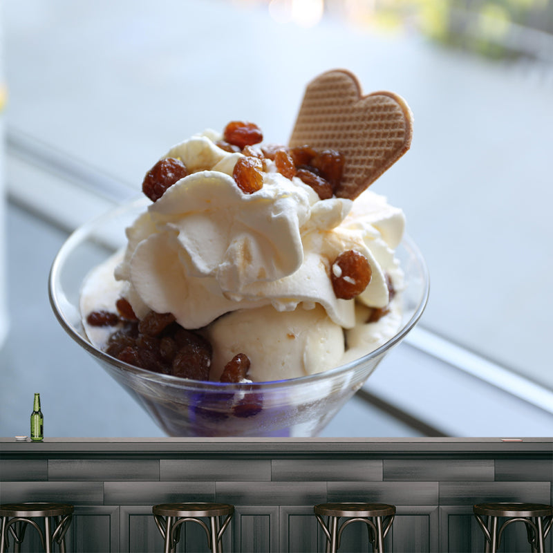 Modern Dessert Shop Wall Mural Decor with Ice Cream Pattern Eco-friendly Wallpaper