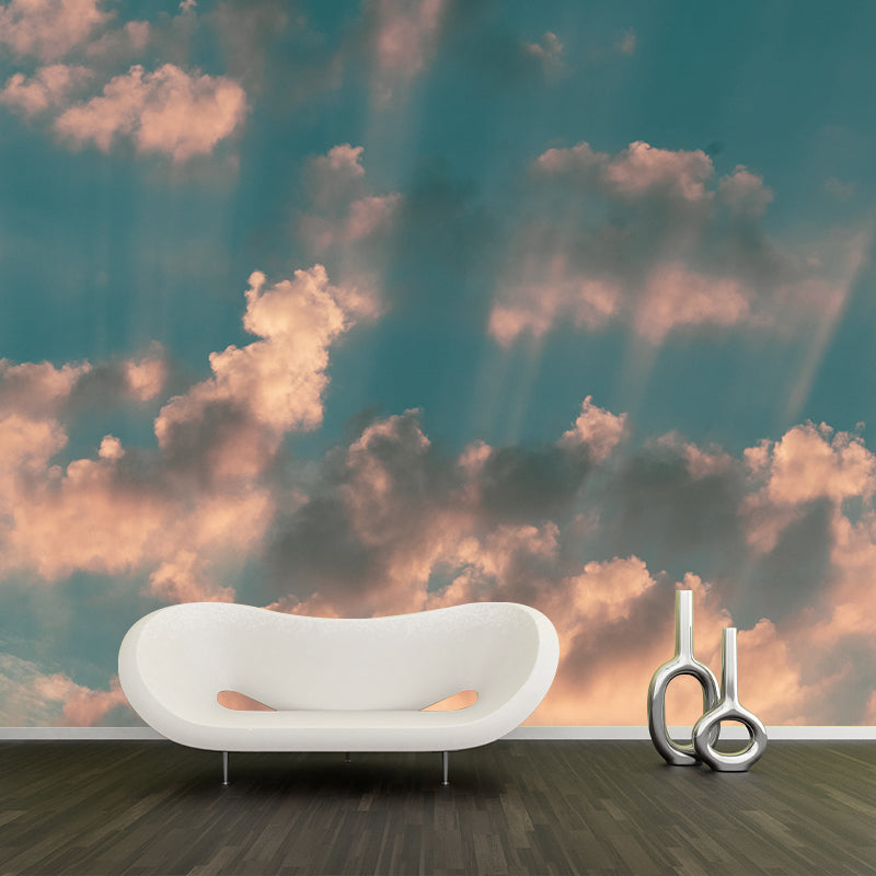 Clear Sky Wall Mural for Sleeping Room Moisture Resistant Wall Art, Made to Measure