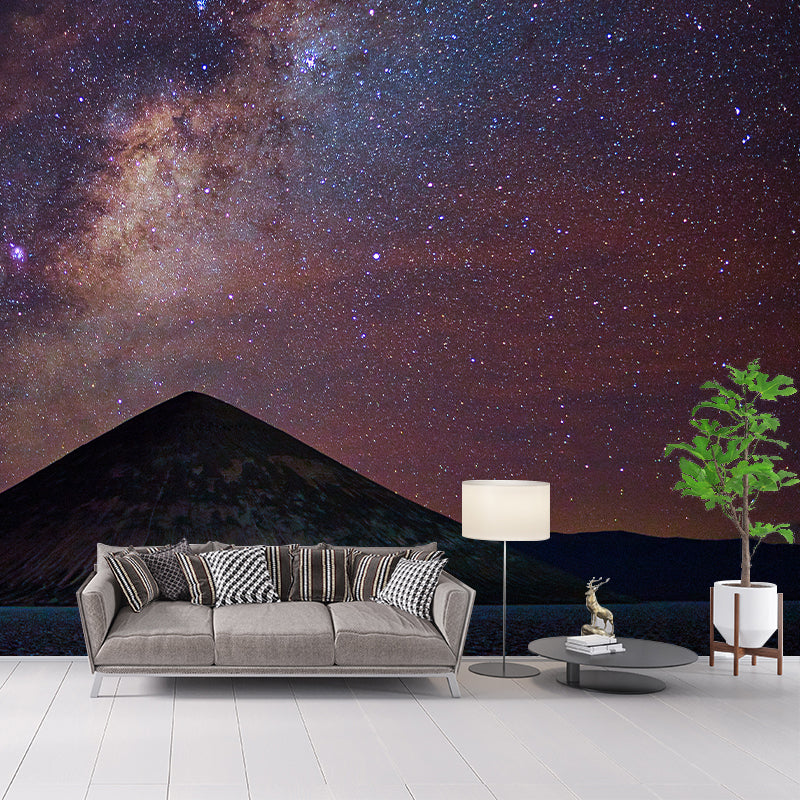 Space Night Sky Stain Resistant Wall Decor for Living Room Bedroom, Made to Measure