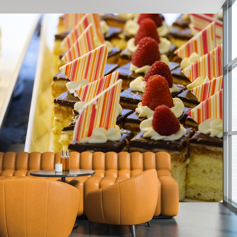 Simple Style Dessert Shop Decoration Dessert Mural Wallpaper, Custom Size Available