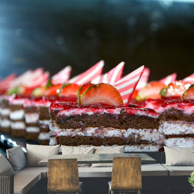 Modern Cake Shop Decoration Cake Mural Wallpaper Moisture Resistant Art