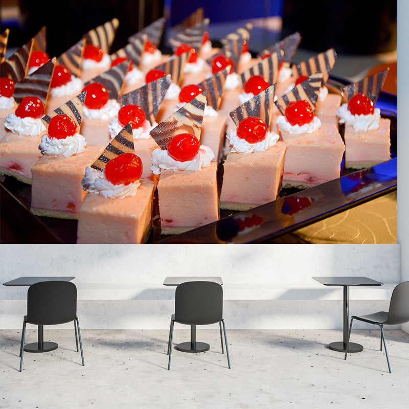 Modern Cake Shop Decoration Cake Mural Wallpaper Moisture Resistant Art