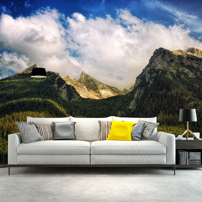 Customized Huge Mountain Mural Wallpaper Contemporary for Sleeping Room Decor