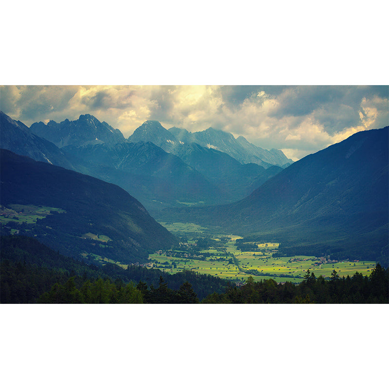 Contemporary Mountain Environment Friendly Mural Wall Covering for Bedroom