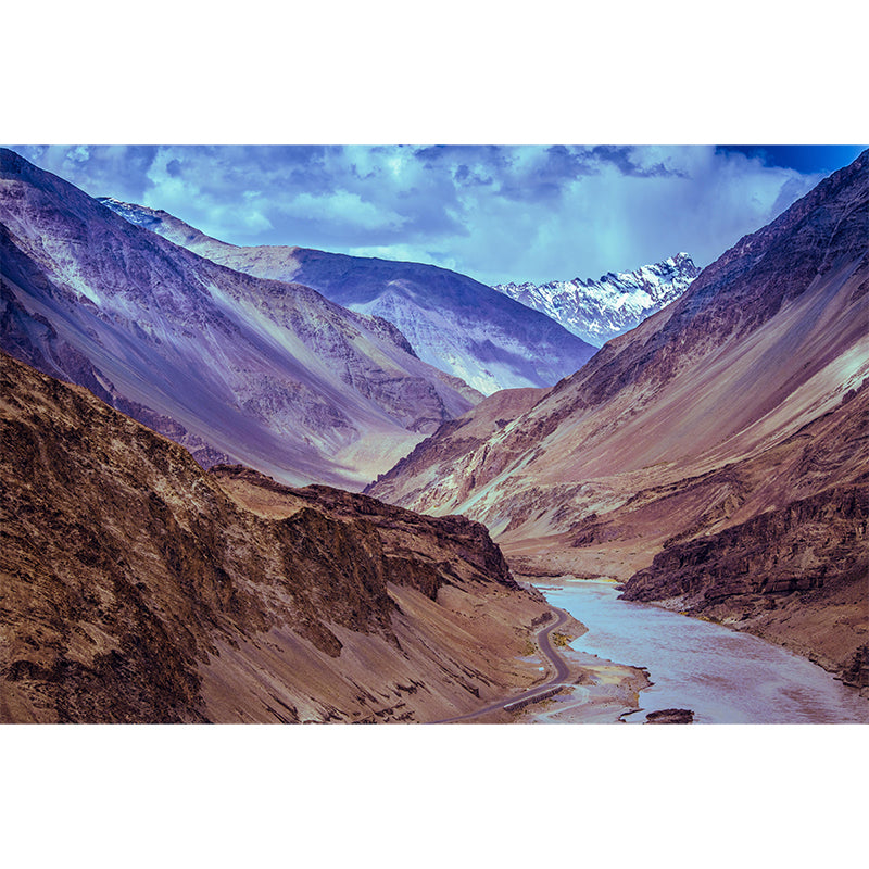 Tall Mountain Mural Wallpaper Contemporary for Bedroom Decor