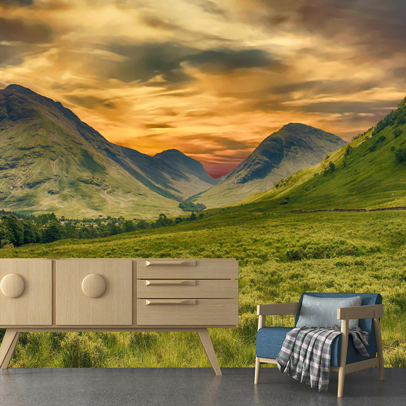 Tall Mountain Environment Friendly Mural Wall Covering for Living Room