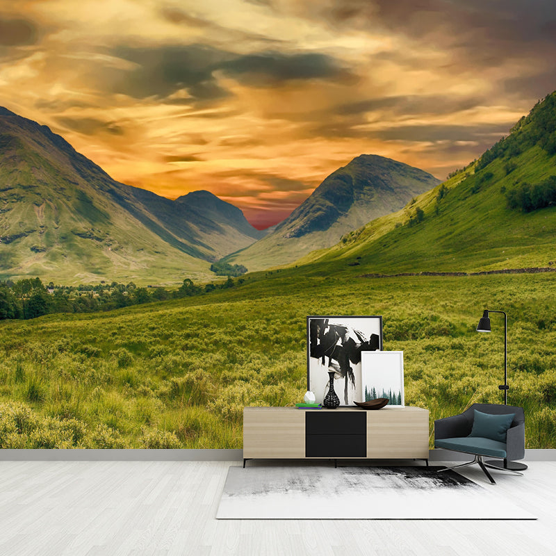 Tall Mountain Environment Friendly Mural Wall Covering for Living Room