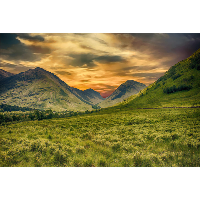 Tall Mountain Environment Friendly Mural Wall Covering for Living Room