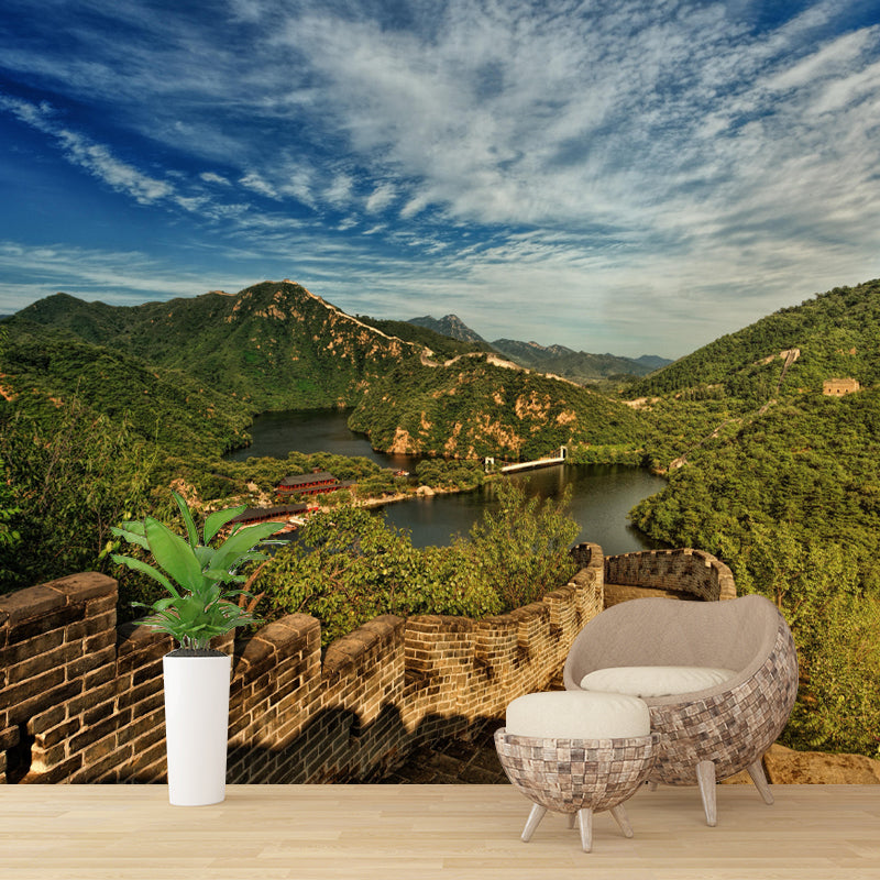 Customized Tall Mountain Mural Wallpaper Contemporary for Guest Room Decor