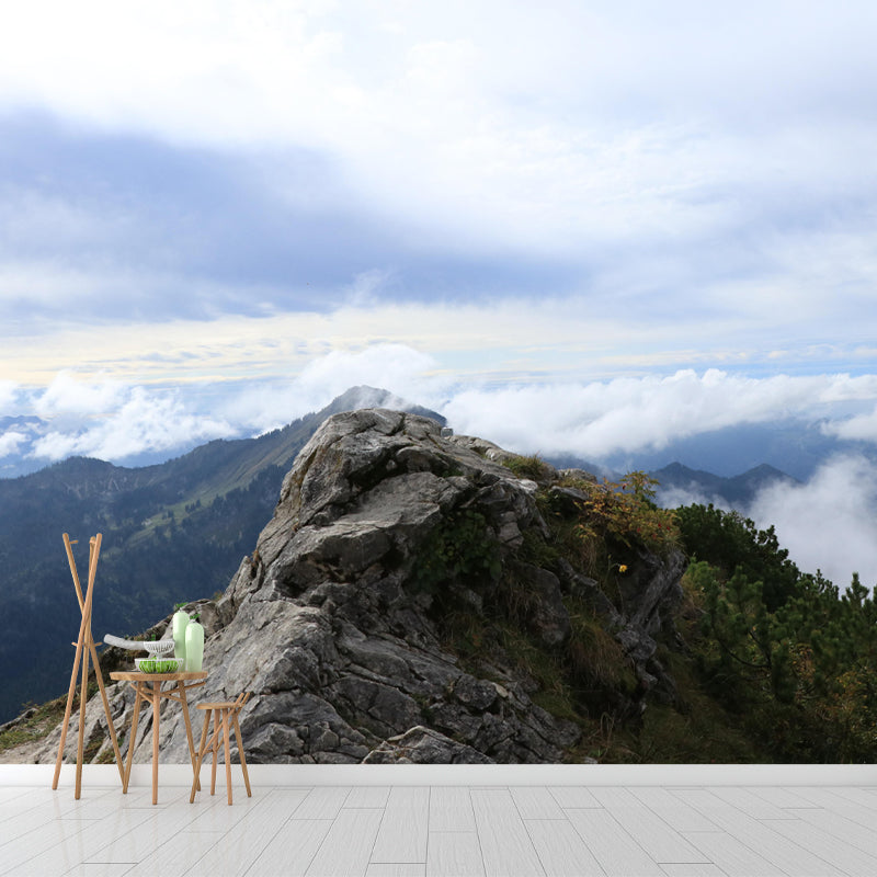 Customized Tall Mountain Mural Wallpaper Contemporary for Guest Room Decor