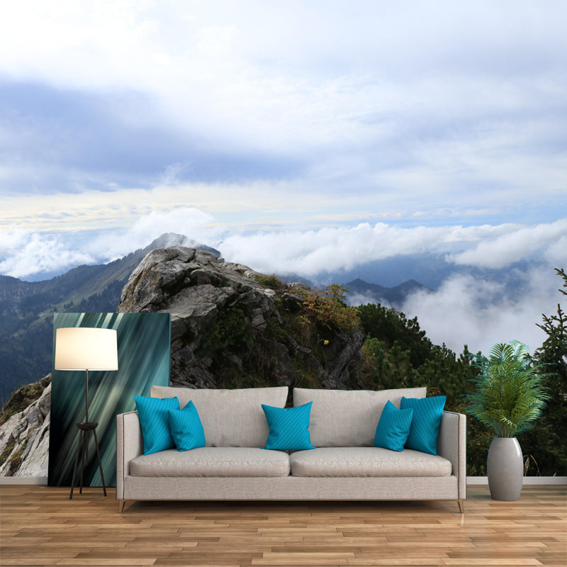 Customized Tall Mountain Mural Wallpaper Contemporary for Guest Room Decor