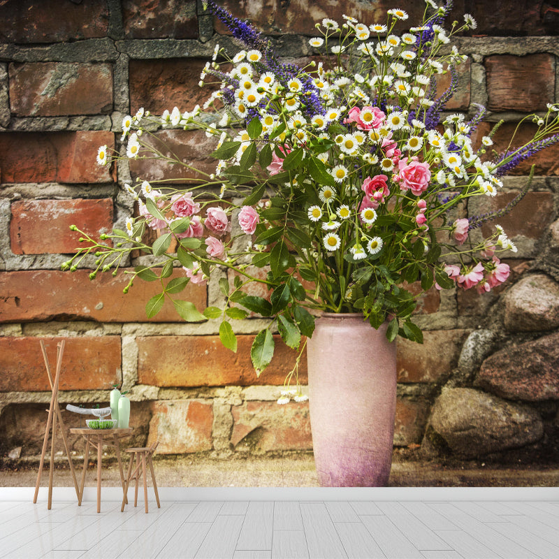 Contemporary Customized Bouquet Wall Mural Decal Moisture Resistant Wall Decor