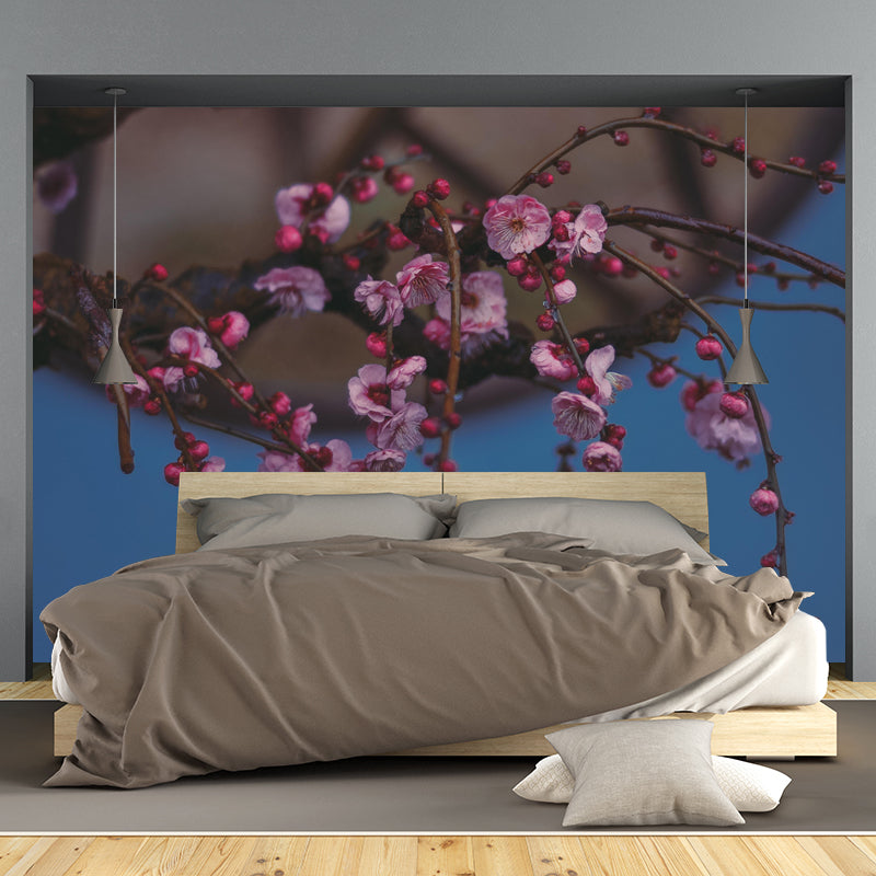 Customized Plum Bossom Mural Wallpaper Contemporary for Guest Room Decor