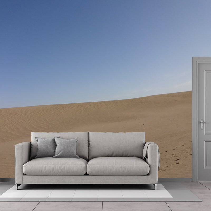 Uninhabited Desert Mural for Living Room Decoration in Soft Color, Water Resistant