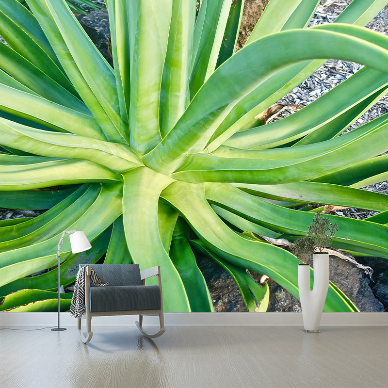 Green Plant Mural Decal Customized Modern Wall Covering for Sleeping Room