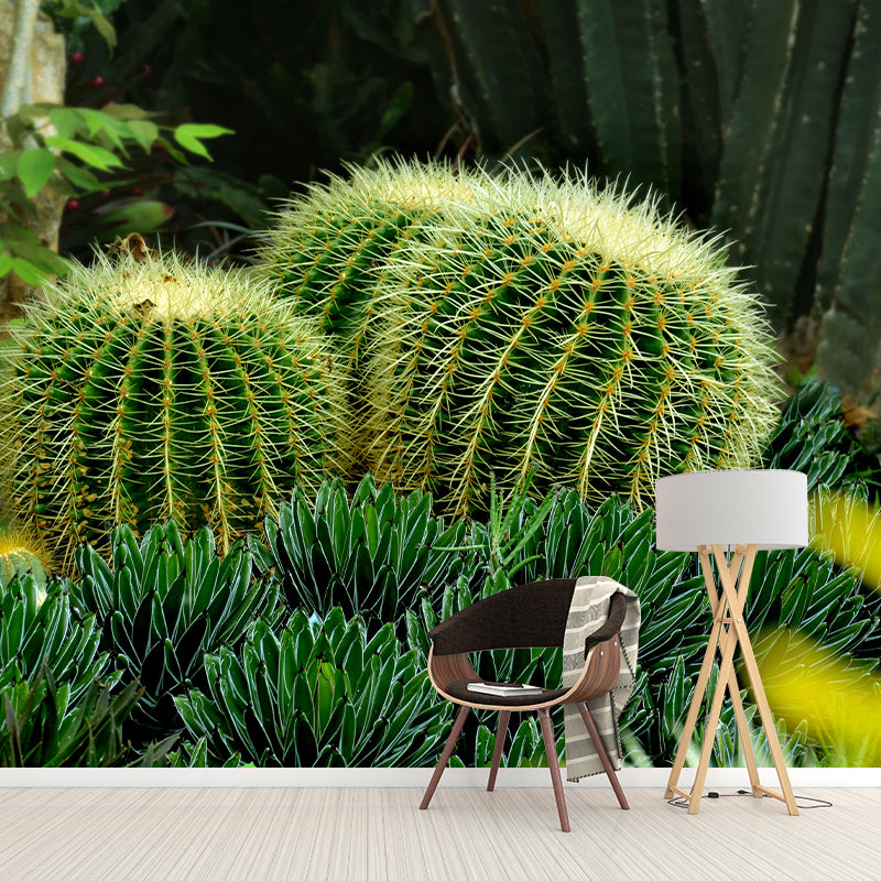 Cactus Plant Mural Wall Decor Mildew Resistant Wall Mural for Decoration