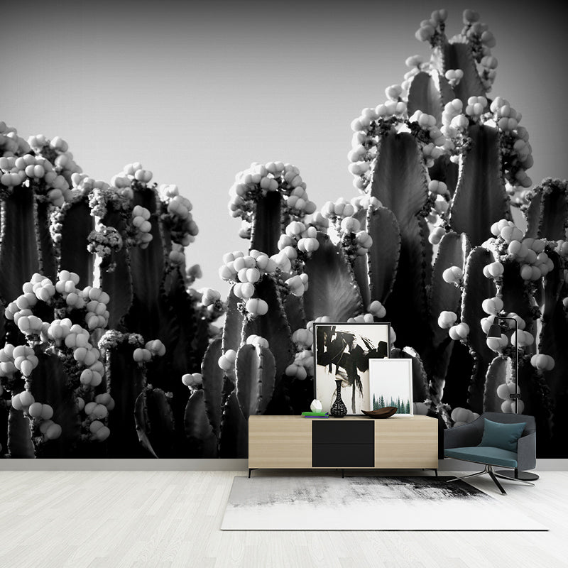 Cactus Plant Mural Wall Decor Mildew Resistant Wall Mural for Decoration