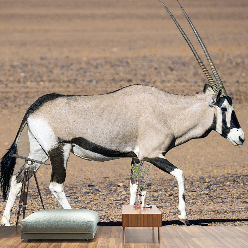 Antelope Mural Wallpaper Moisture Resistant Wall Covering for Home Decor
