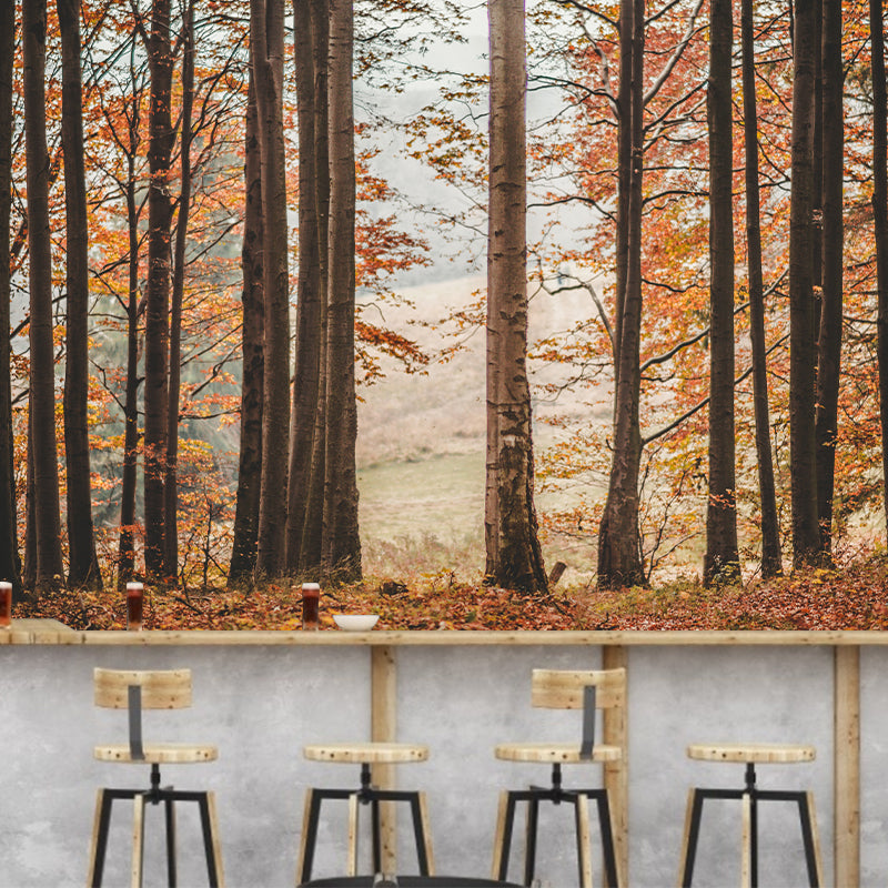 Forest Trees Urals Moisture Resistant Contemporary Hallway Wall Decoration