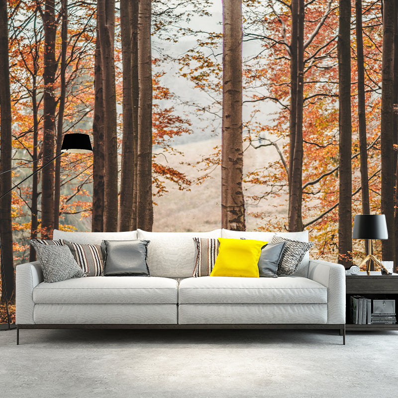 Forest Trees Urals Moisture Resistant Contemporary Hallway Wall Decoration