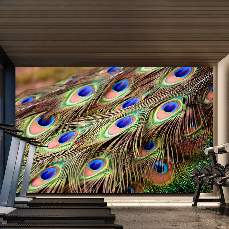 Minimalism Style Feather Mural Decal Water Resistant Wall Decor for Gust Room