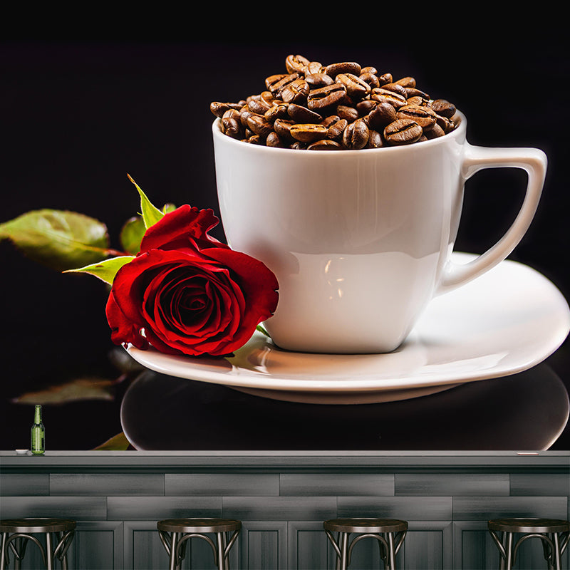 Simplicity Coffee Beans Mural Modern Decorative Mildew Resistant for Decoration