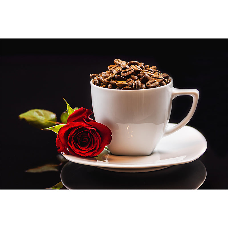 Simplicity Coffee Beans Mural Modern Decorative Mildew Resistant for Decoration