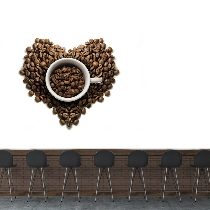 Simplicity Coffee Beans Mural Modern Decorative Mildew Resistant for Decoration