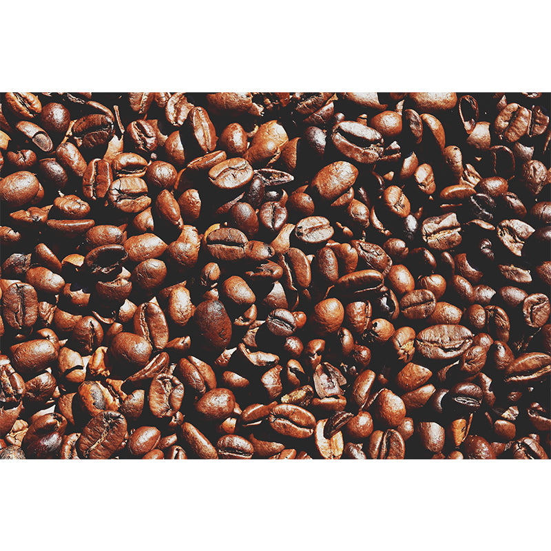 Horizontal Photography Coffee Beans Wallpaper Murals Eco-friendly for Coffee Shop