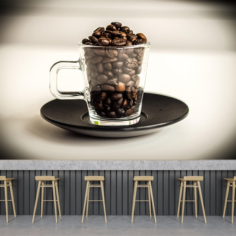 Photography Coffee Beans Wallpaper Murals Environment Friendly for Coffee Shop