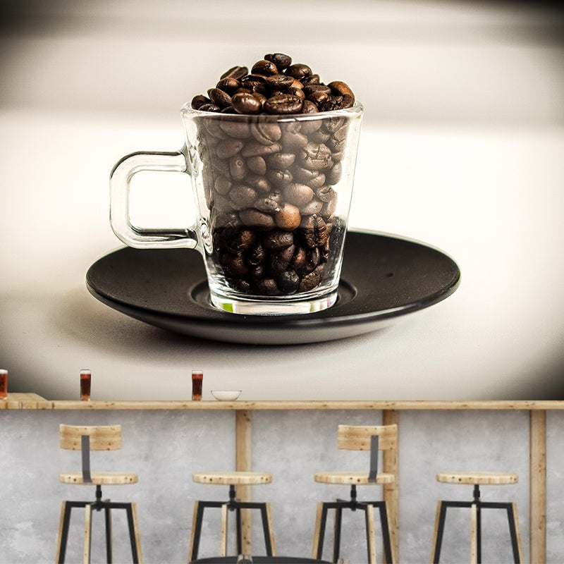Photography Coffee Beans Wallpaper Murals Environment Friendly for Coffee Shop