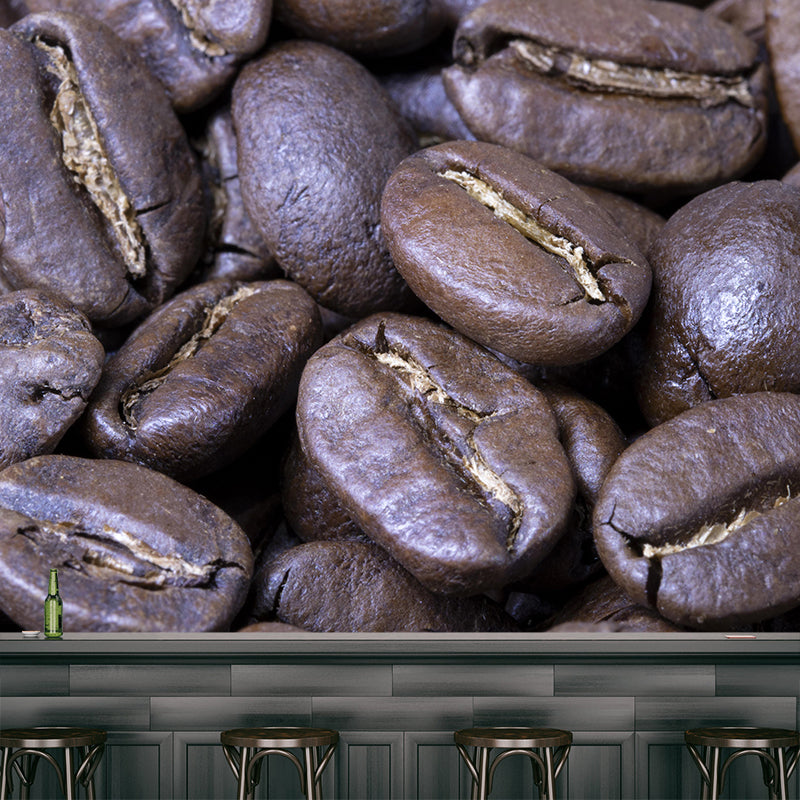 Photography Coffee Beans Wallpaper Murals Environment Friendly for Coffee Shop