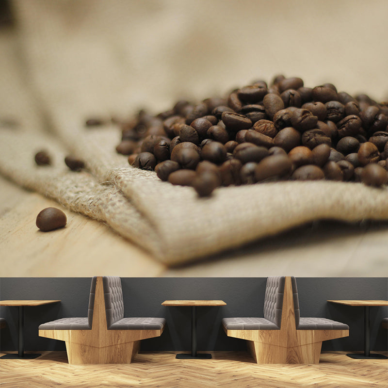 Modern Coffee Beans Wall Mural for Coffee Shop Decoration Multiple Sizes Available
