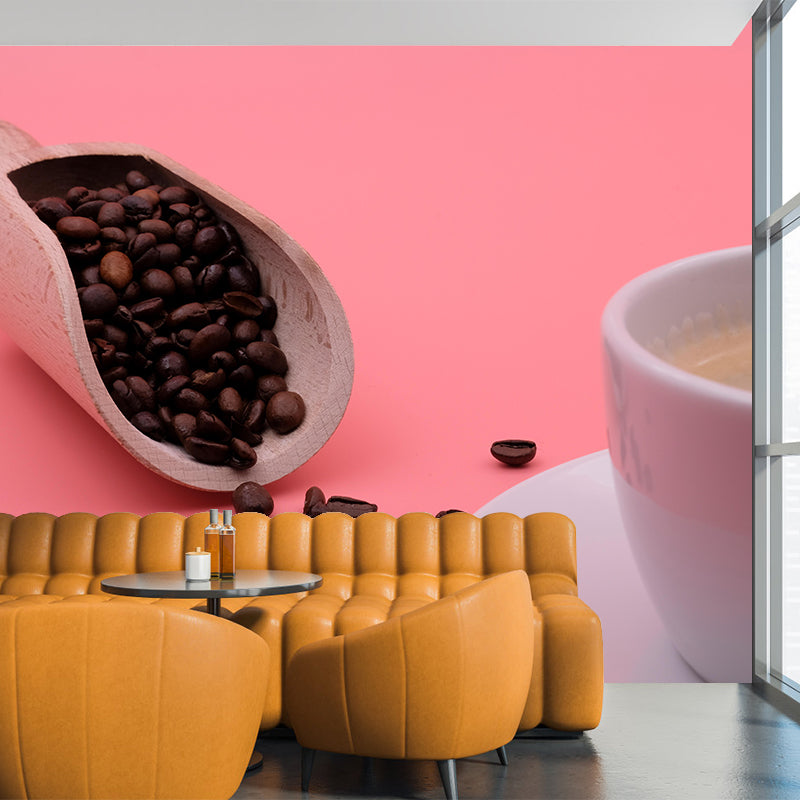 Modern Coffee Beans Mural Environment FriendlyWallpaper  for Coffee Shop