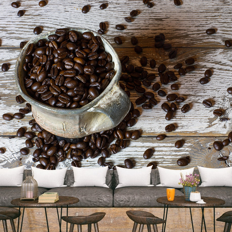 Simplicity Coffee Beans Mural Decal Decorative Mildew Resistant for Decoration