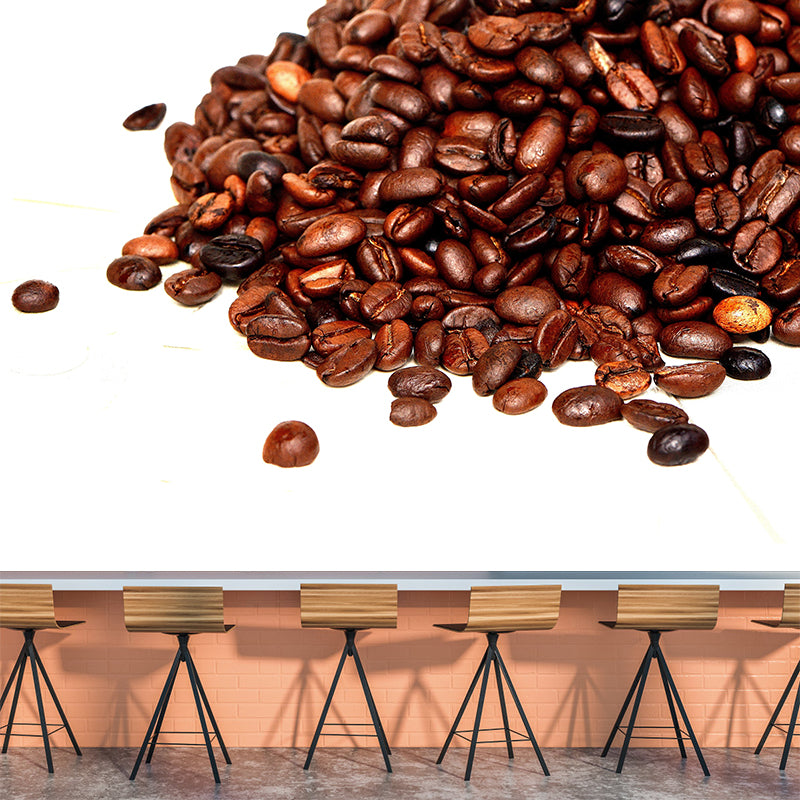 Modern Coffee Beans Wallpaper Mural Environment Friendly for Coffee Shop