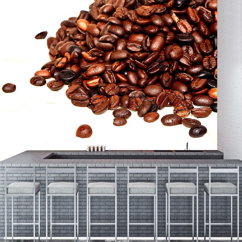 Modern Coffee Beans Wallpaper Mural Environment Friendly for Coffee Shop