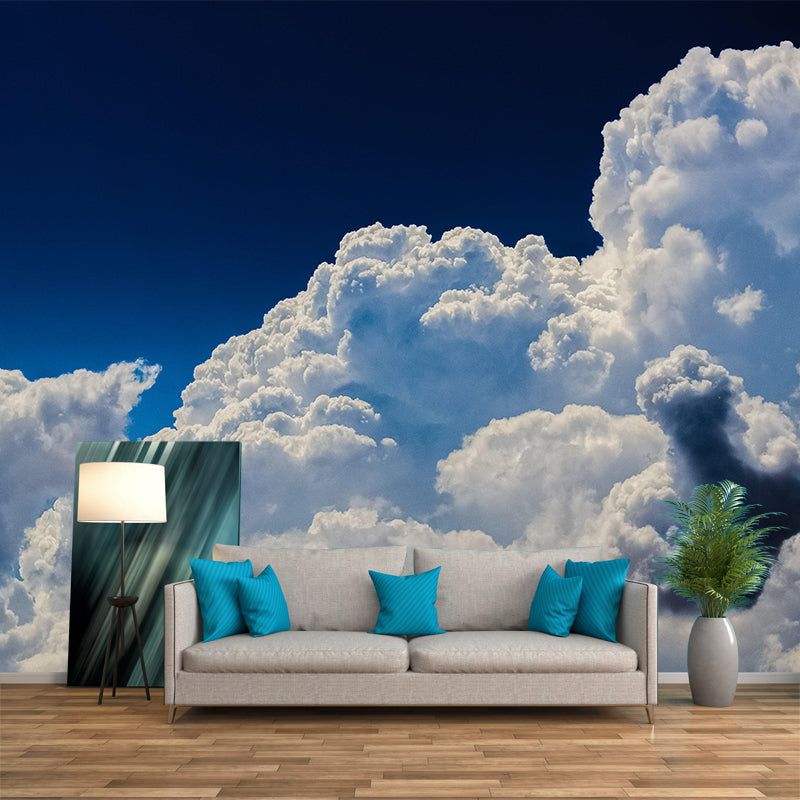 Sky Landscapes Mural Contemporary Wall Covering Light Color for Living Room