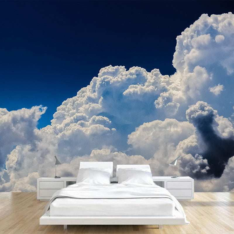Sky Landscapes Mural Contemporary Wall Covering Light Color for Living Room