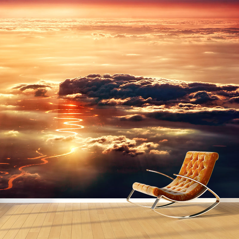 Beautiful Sky Mural Wallpaper Modern Style Decorative Photography for Living Room