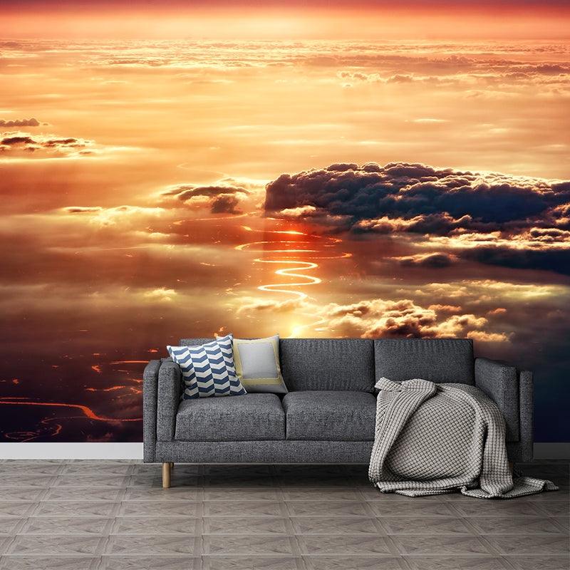 Beautiful Sky Mural Wallpaper Modern Style Decorative Photography for Living Room