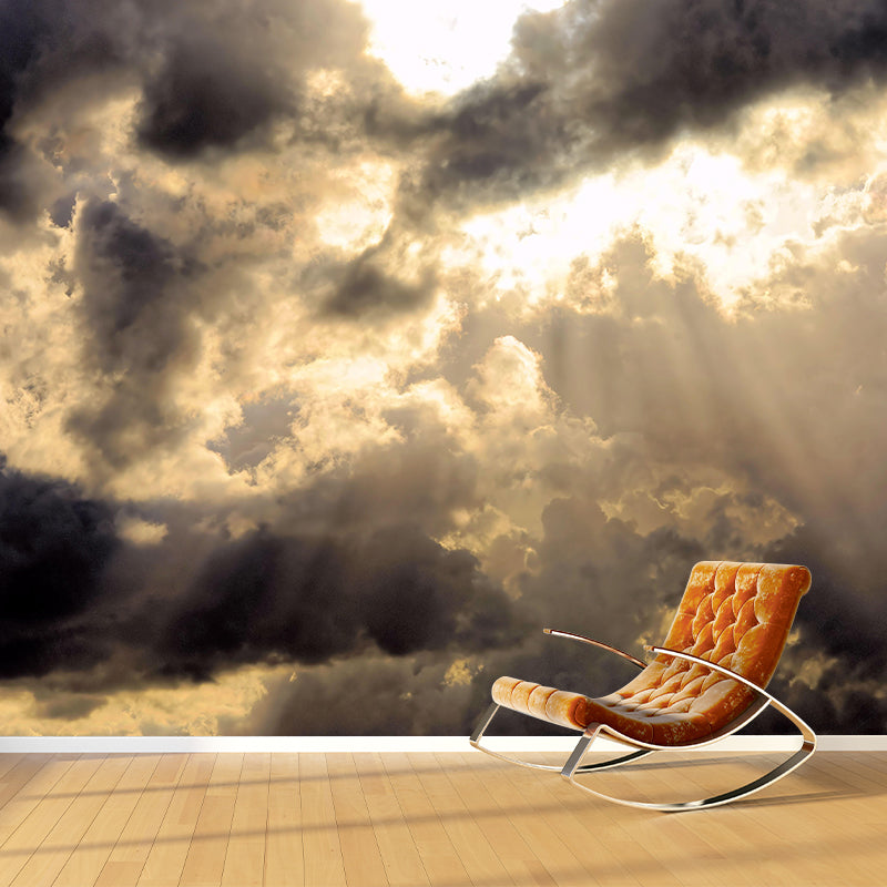 Sky Landscapes Mural Contemporary Wall Covering Soft Color Wallpaper for Dining Room