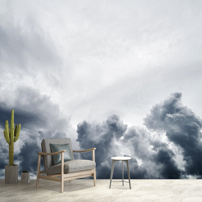 Contemporary Cloud Mural Environment Friendly Wall Covering for Sleeping Room